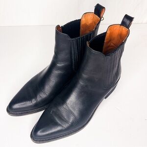 Coach Chelsea Boots Black Leather Pointed Toe Size 10B